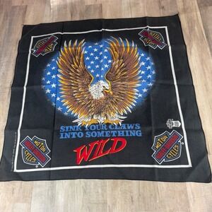 Vintage Harley Davidson Bandana Wild Eagle Made in USA Motorcycle